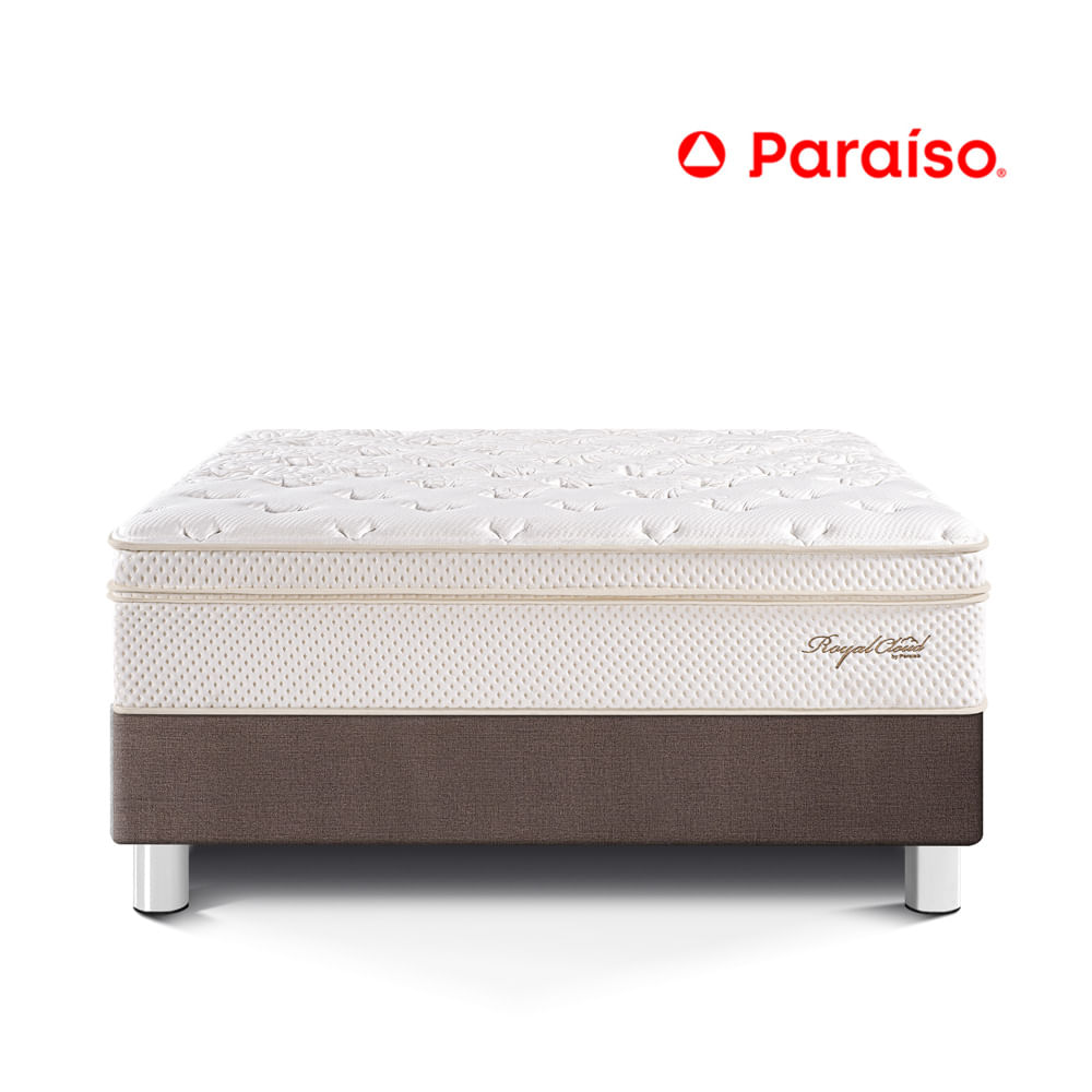 Cama Royal Cloud 1.5 Plazas Chocolate