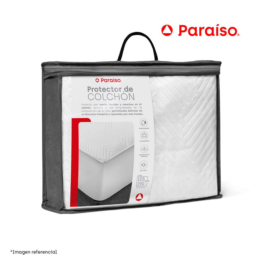 Protector de Colchón Paraíso Impermeable 1.5 plaza
