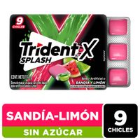 Chicle Sin Azúcar Trident X Splash Sandía - Limón 9un