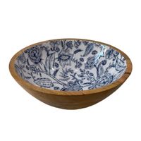 Ensaladera Krea Madera Diseño Azul