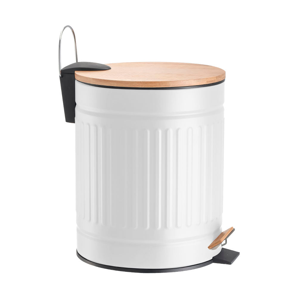 Basurero Krea Ped Met Vintage Bambu 5L