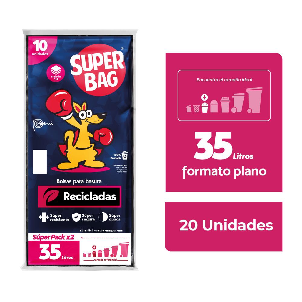Twopack Bolsas para Basura 35L Super Bag 10un