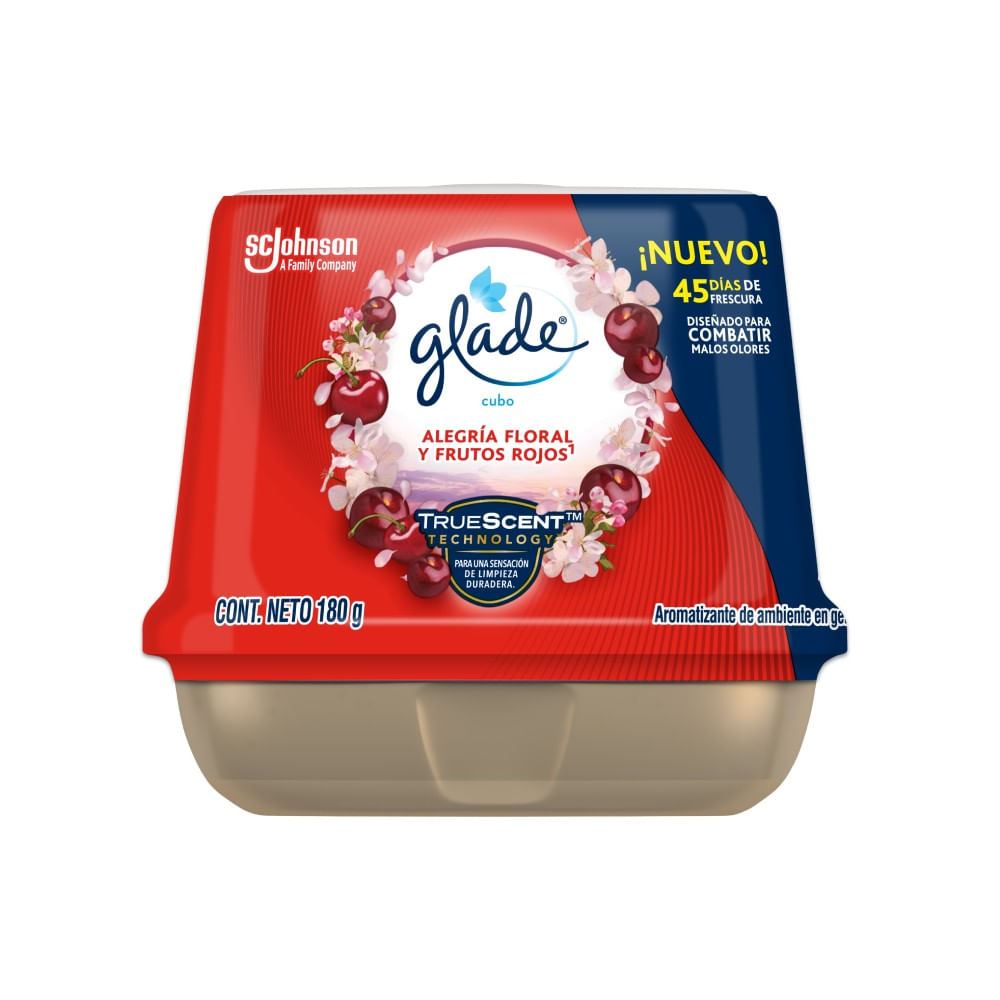 Aromatizador Glade Cubo Frutos Rojos 180g