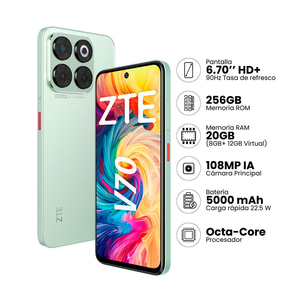 Smartphone ZTE Blade V70 8GB+256GB Dorado