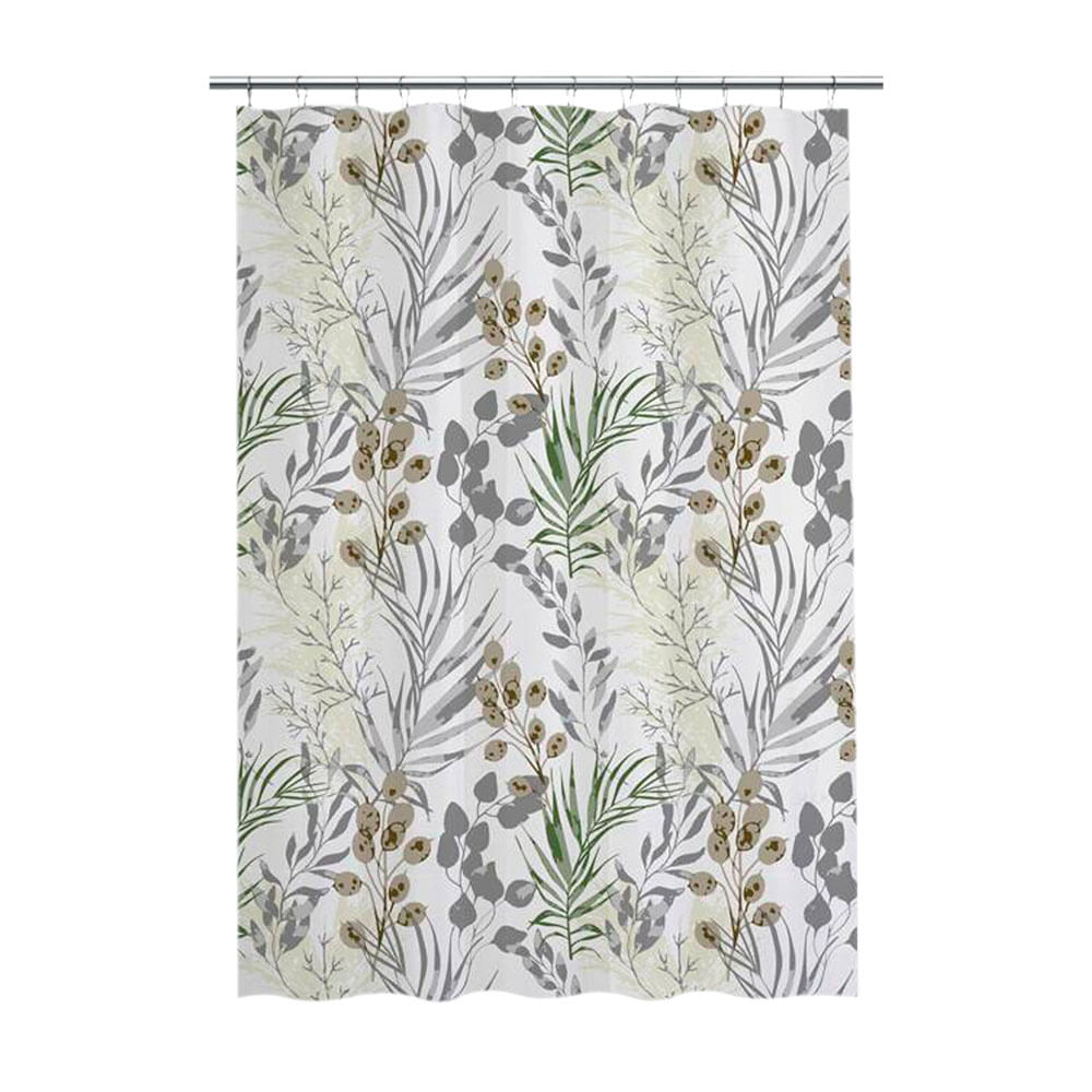 Cortina de Baño Krea PVC con Ganchos Florcitas