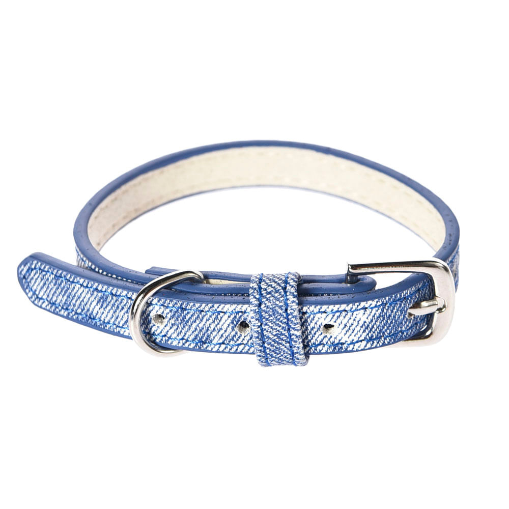 Collar Gato Pet's Fun Cuero Celeste