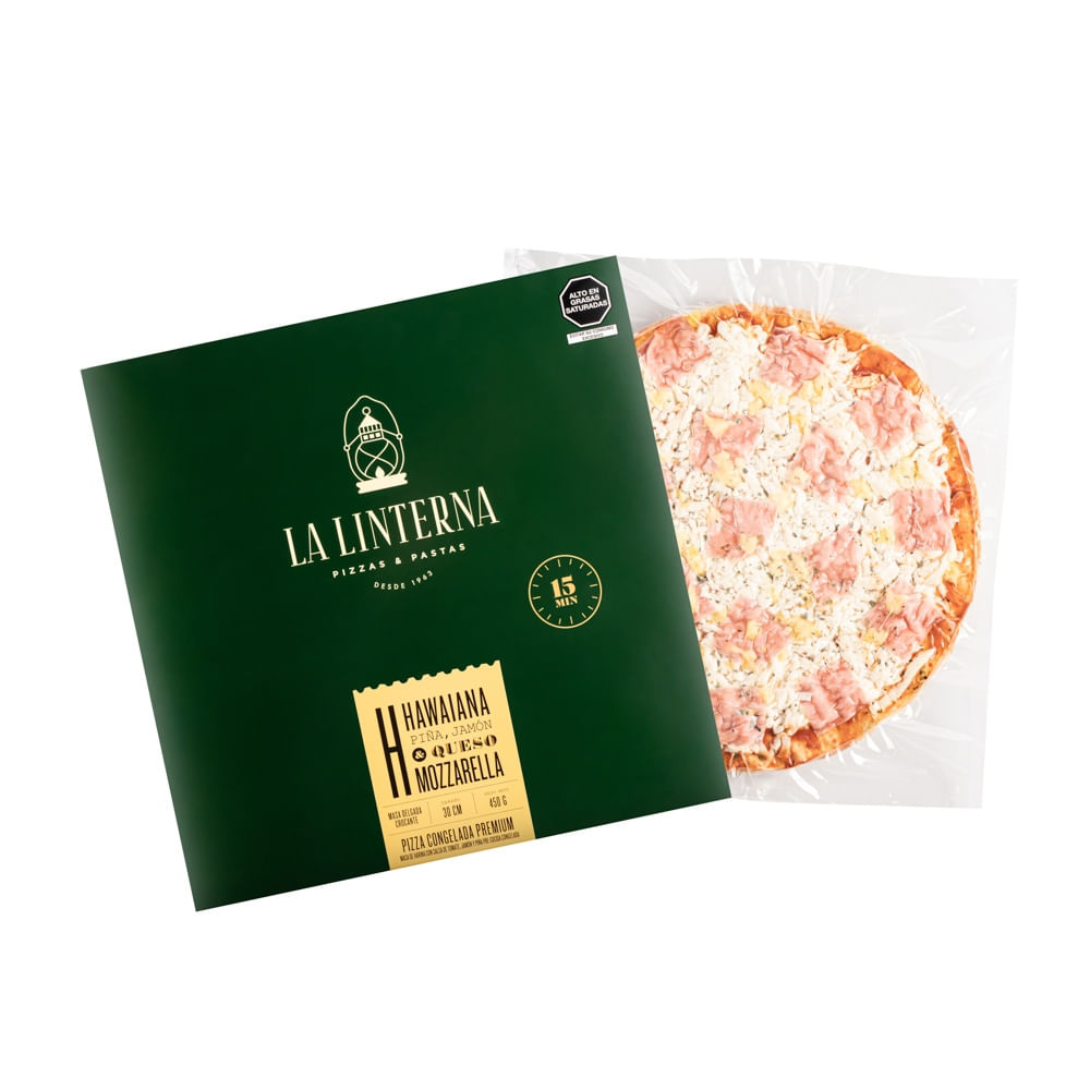 Pizza Congelada Hawaiana La Linterna 450g