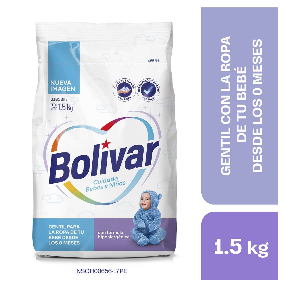 Detergente en Polvo Bolívar Cuidado Bebés y Niños 1.5kg