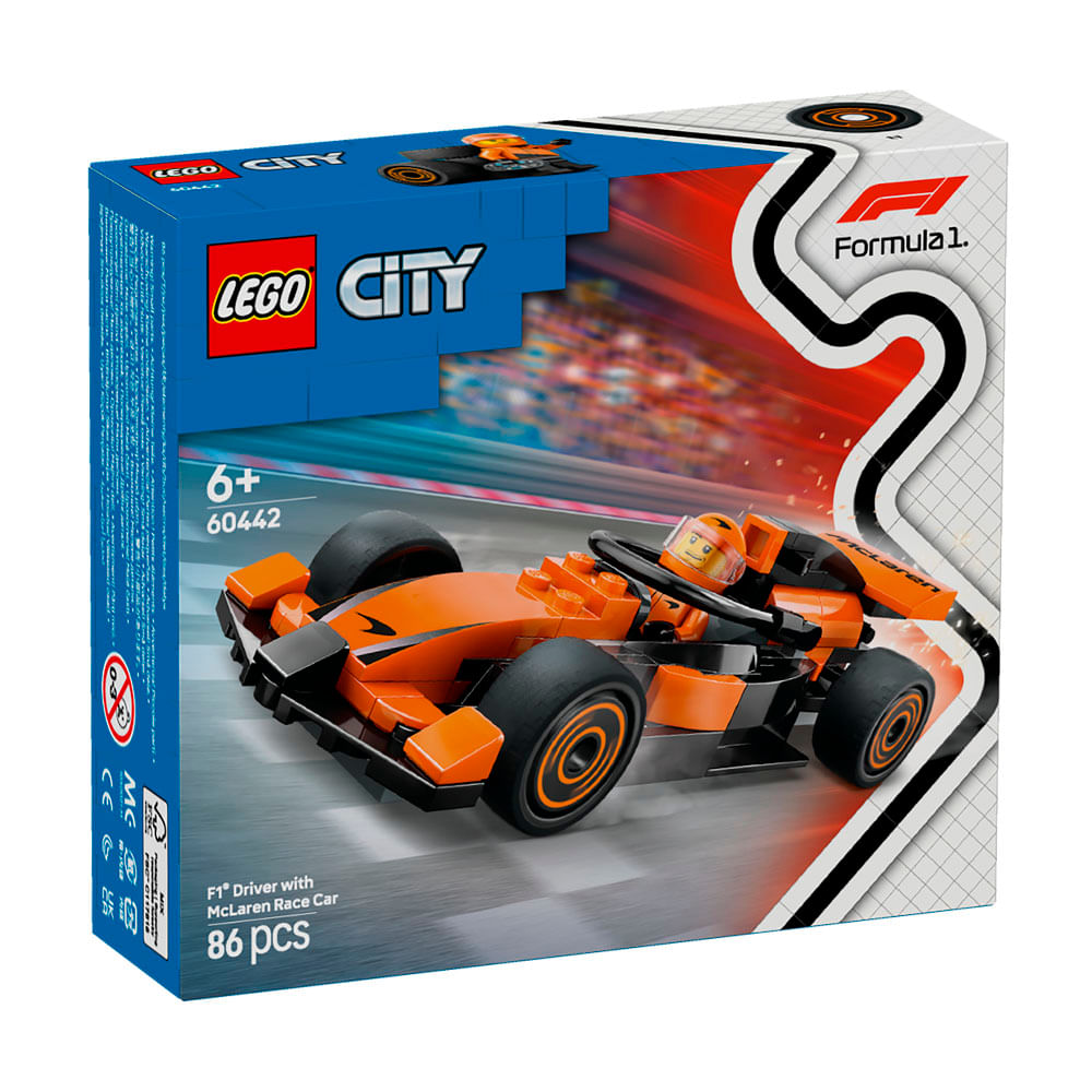Set Lego Piloto F1 con Coche de Carreras Mclaren