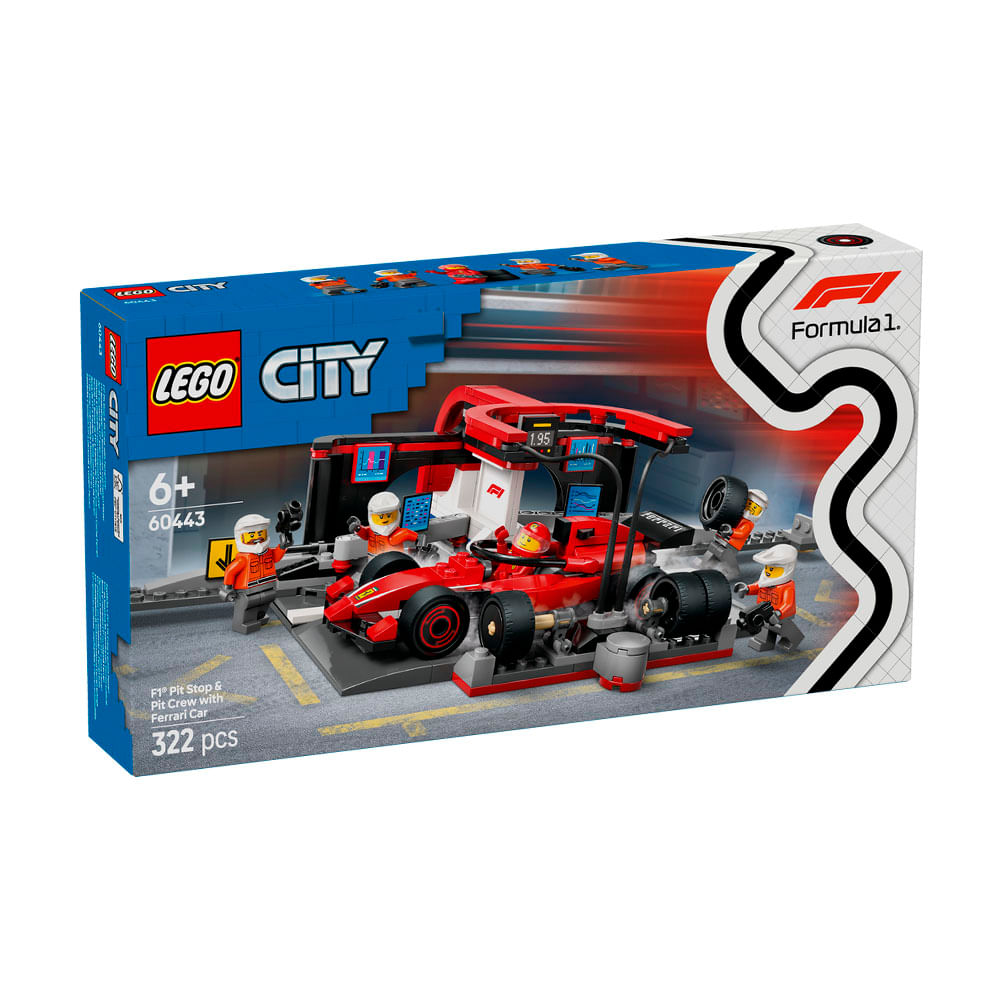 Set Lego F1 Pit Stop y Equipo Boxes Ferrari