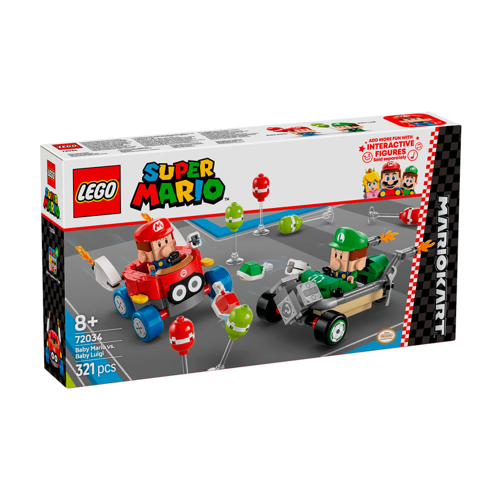 Set Lego Mario Kart Bebe Mario Contra Bebe Luigi