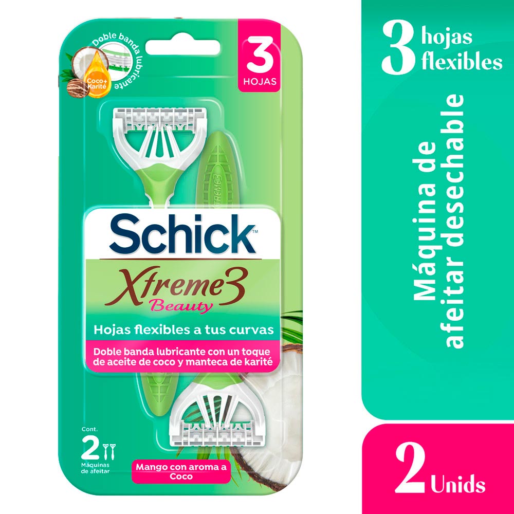 Maquina de Afeitar Desechable Schick Xtreme 3 Beauty 2un