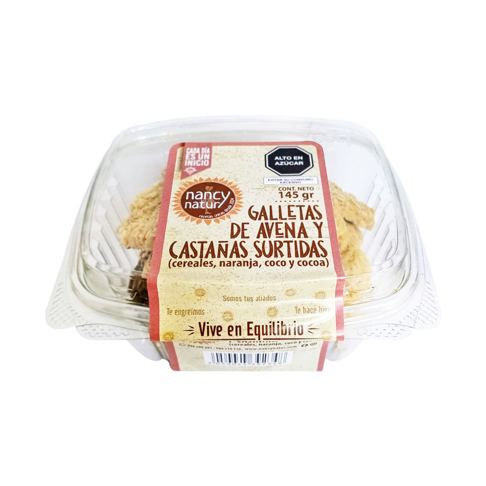Galletas de Avena y Castañas Surtidas Nancy Natur 145g
