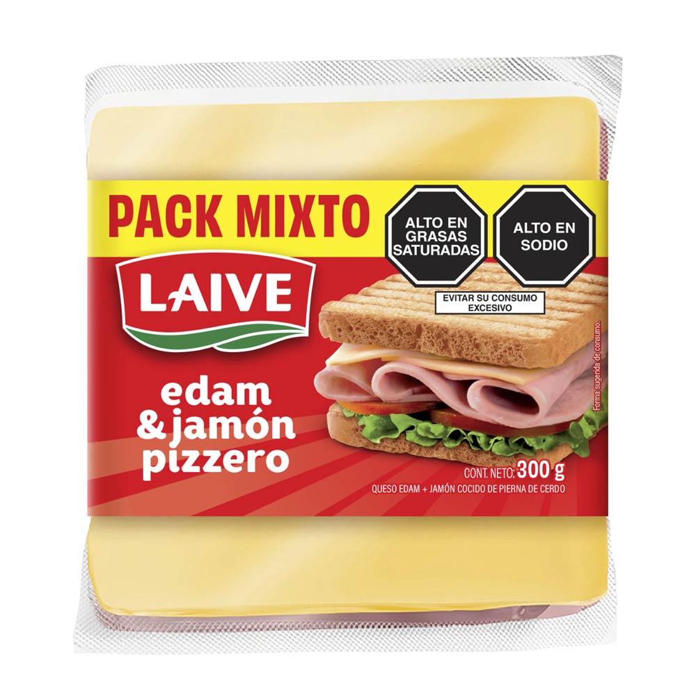 Pack Mixto Queso Edam + Jamón Americano LAIVE 300g