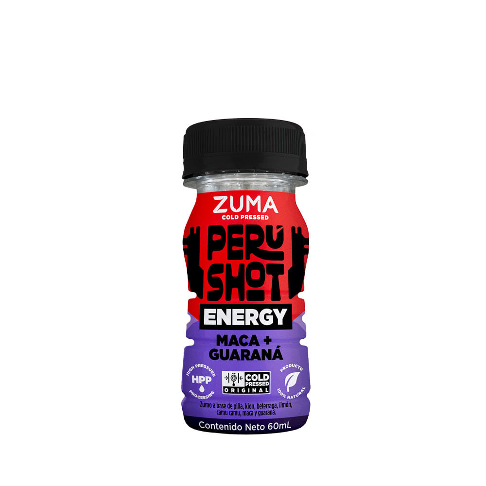 Cold Pressed Zuma Perú Shot Energy Botella 60ml