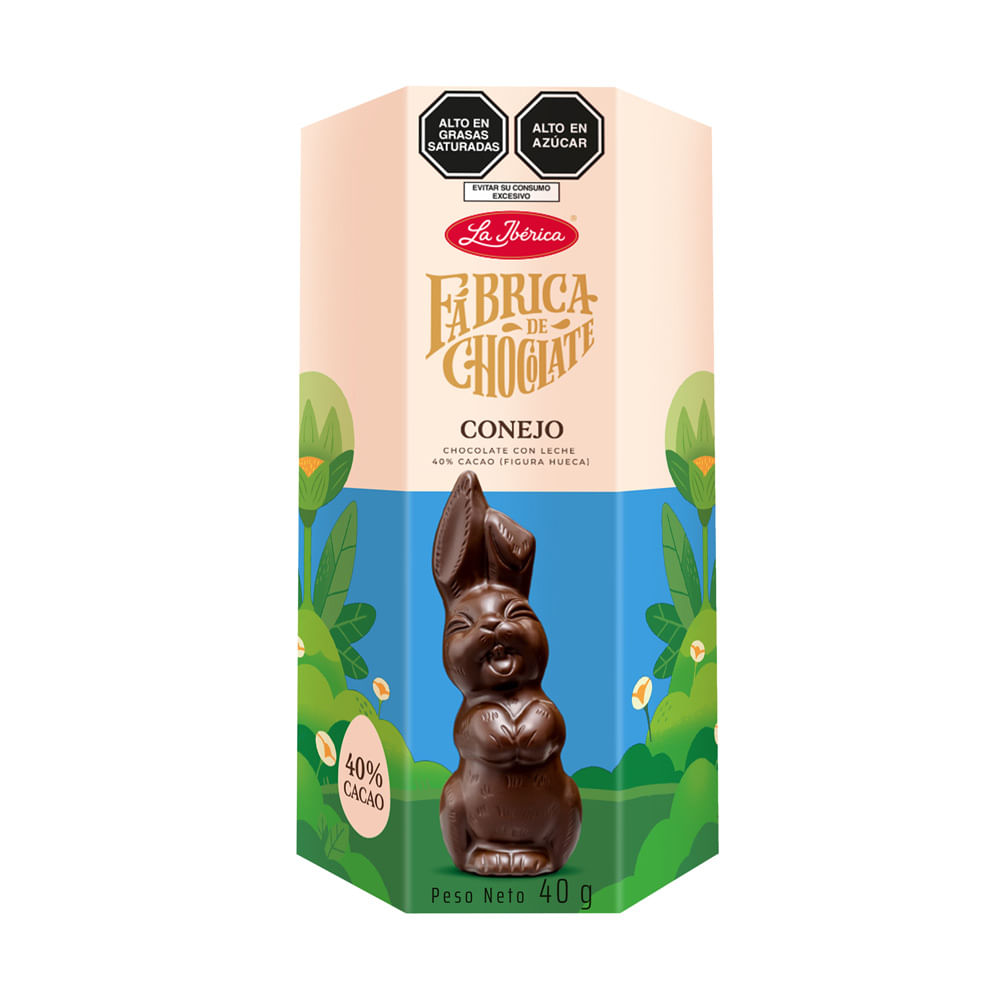 Chocolate con Leche La Ibérica Conejo de Pascua 40g