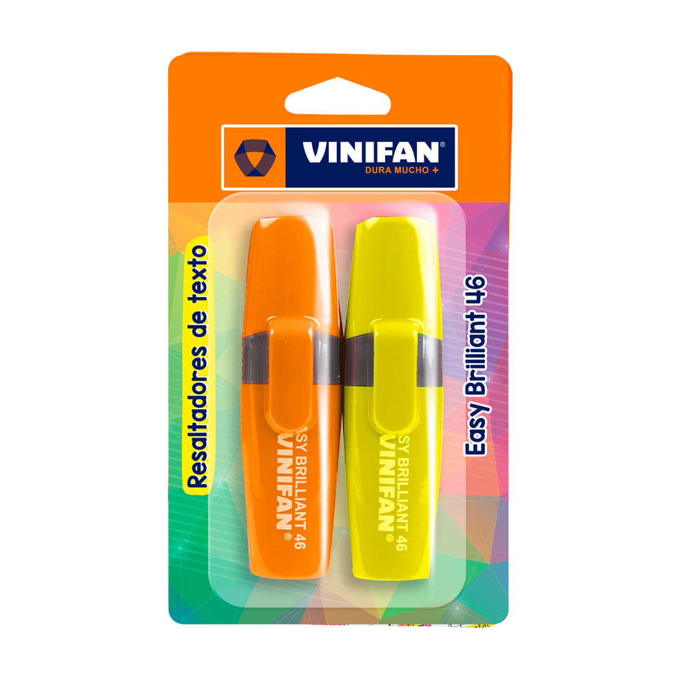 Resaltador Easy Vinifan Brilliante 46 x2 Amarillo|Naranja