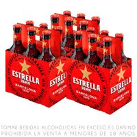 Sixpack x3 Cerveza Estrella Damm Botella 330ml