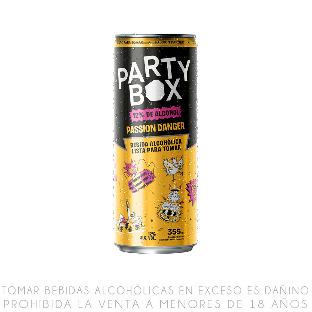 Bebida Ready to Drink Party Box Passion Danger Lata 355ml