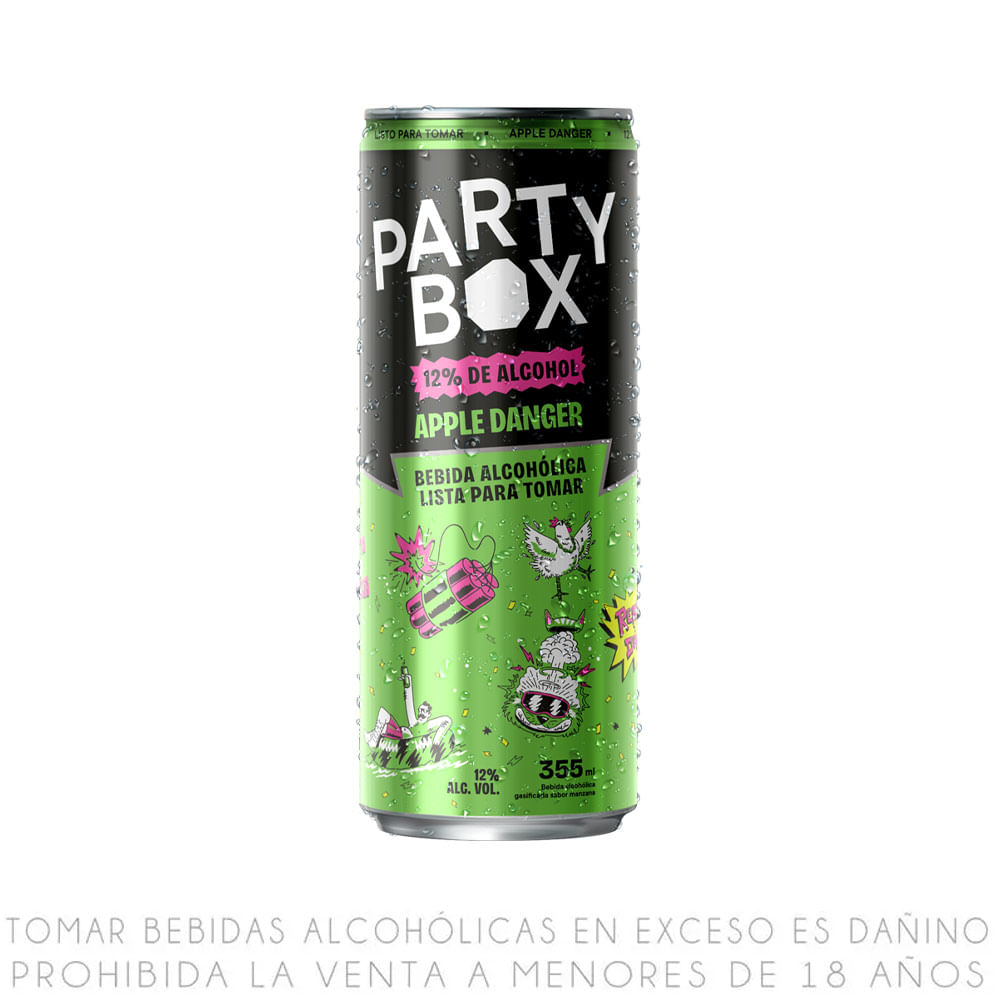 Bebida Ready to Drink Party Box Apple Danger Lata 355ml