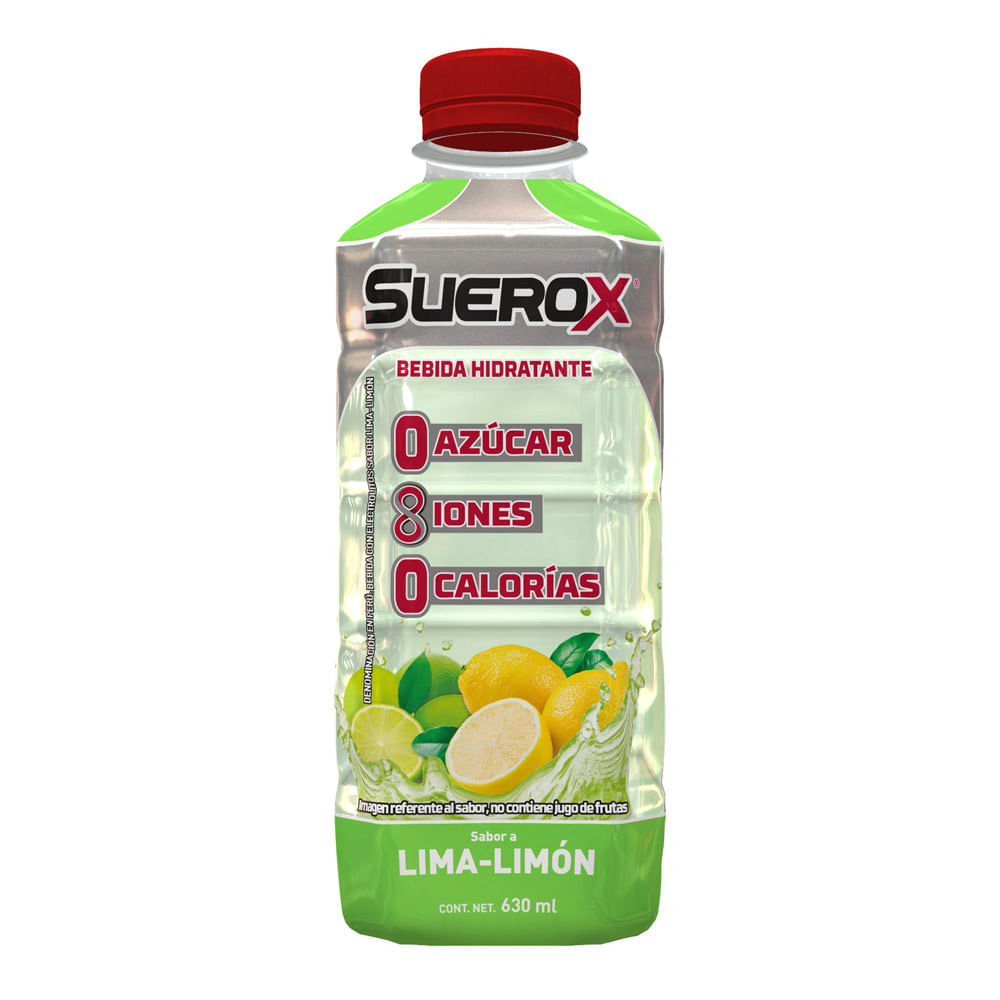 Bebida Rehidratante SUEROX Lima y Limón Botella 630ml