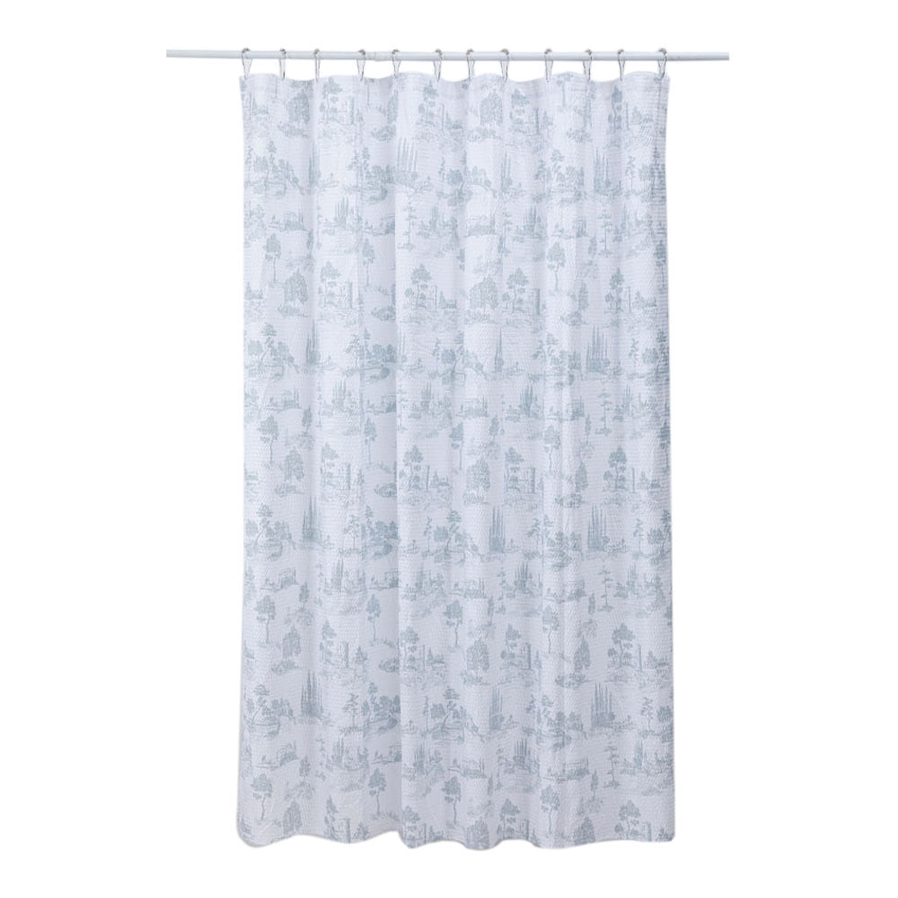 Cortina de Baño Krea Poliéster Patrón Olivia