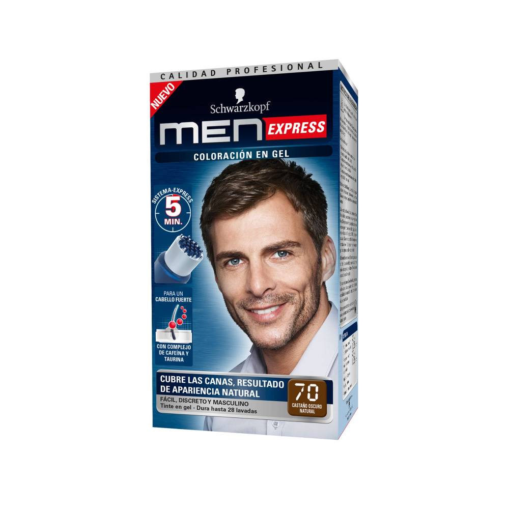 Tinte para Cabello Men Express 70 Castaño Oscuro Natural