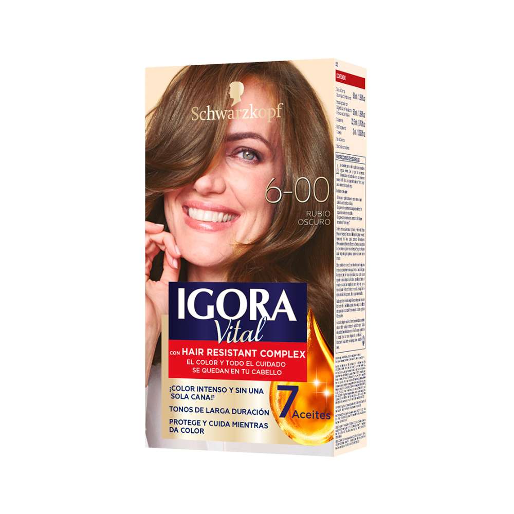 Tinte para Cabello Igora Vital 6-00 Rubio Oscuro