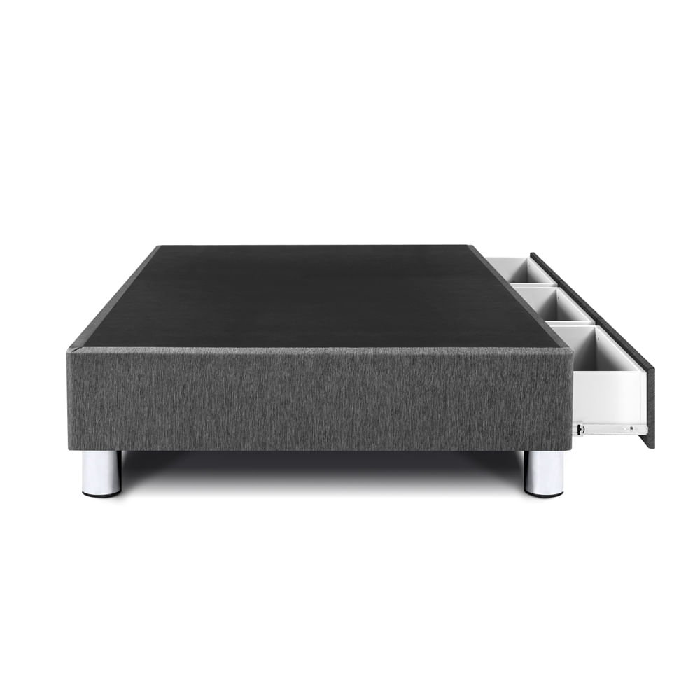 Box Tarima Paraíso Cajones Gris 1.5 Plaza