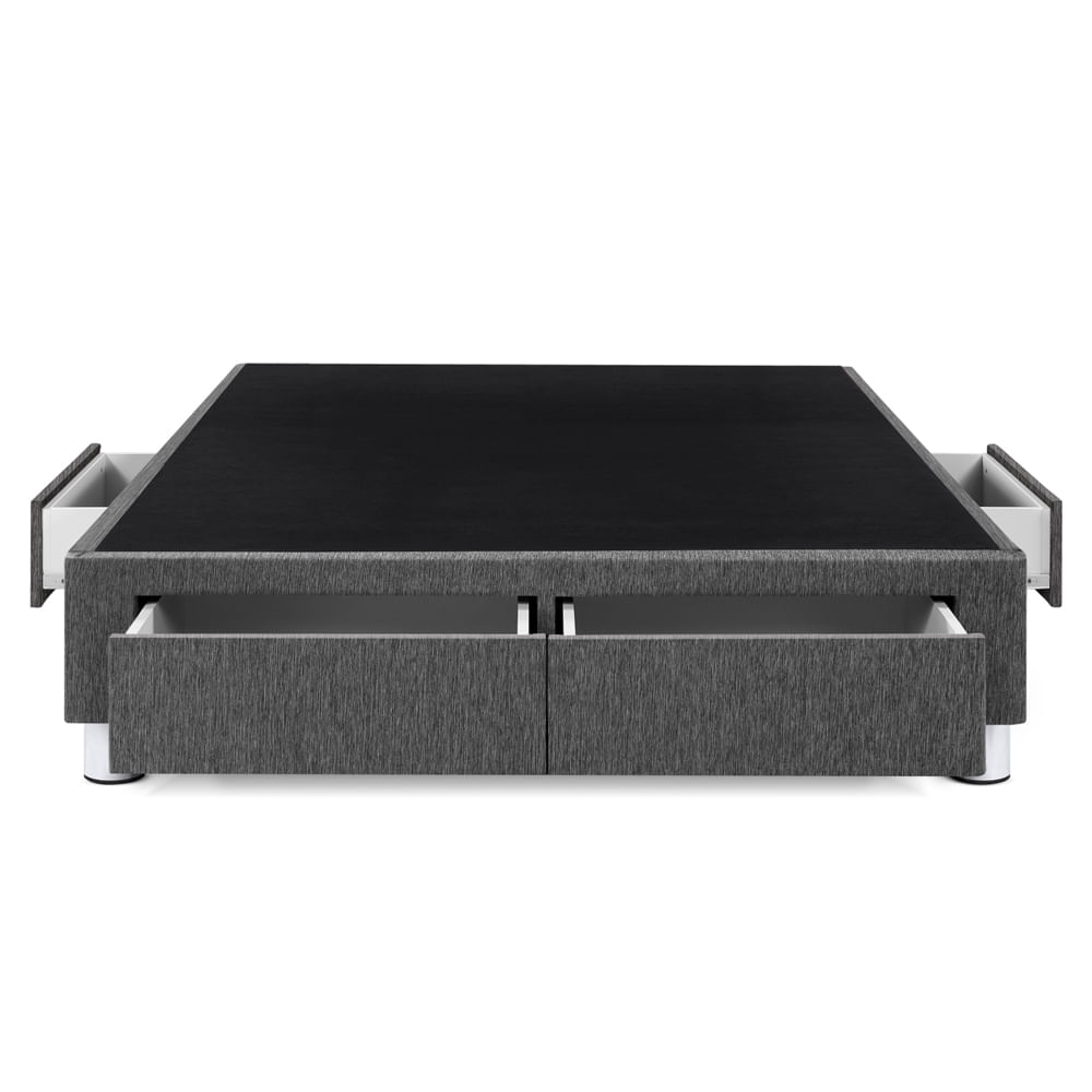 Box Tarima Paraíso Cajones Gris 2 Plazas