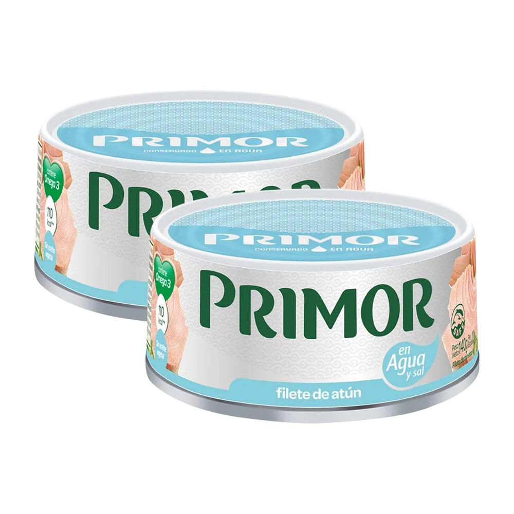 Twopack Filete de Atún en Agua Primor 140g