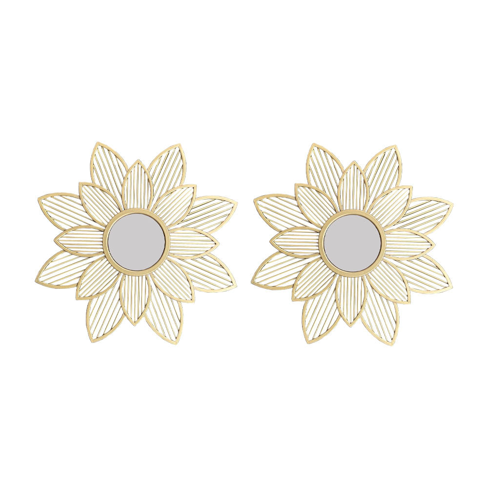 Pack 2 Espejos Decorativos Krea D3 25x25x1.7cm