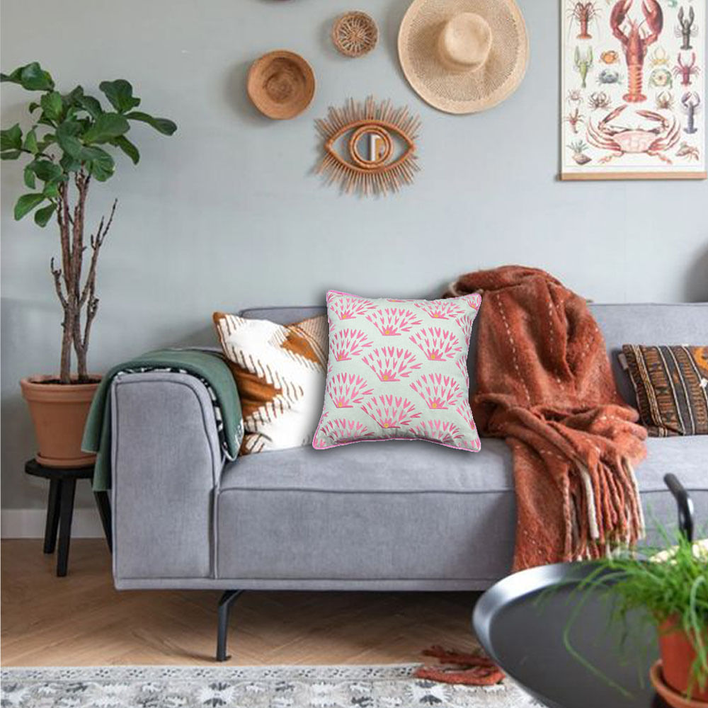 Funda Cojin Krea Bordada 40x40cm