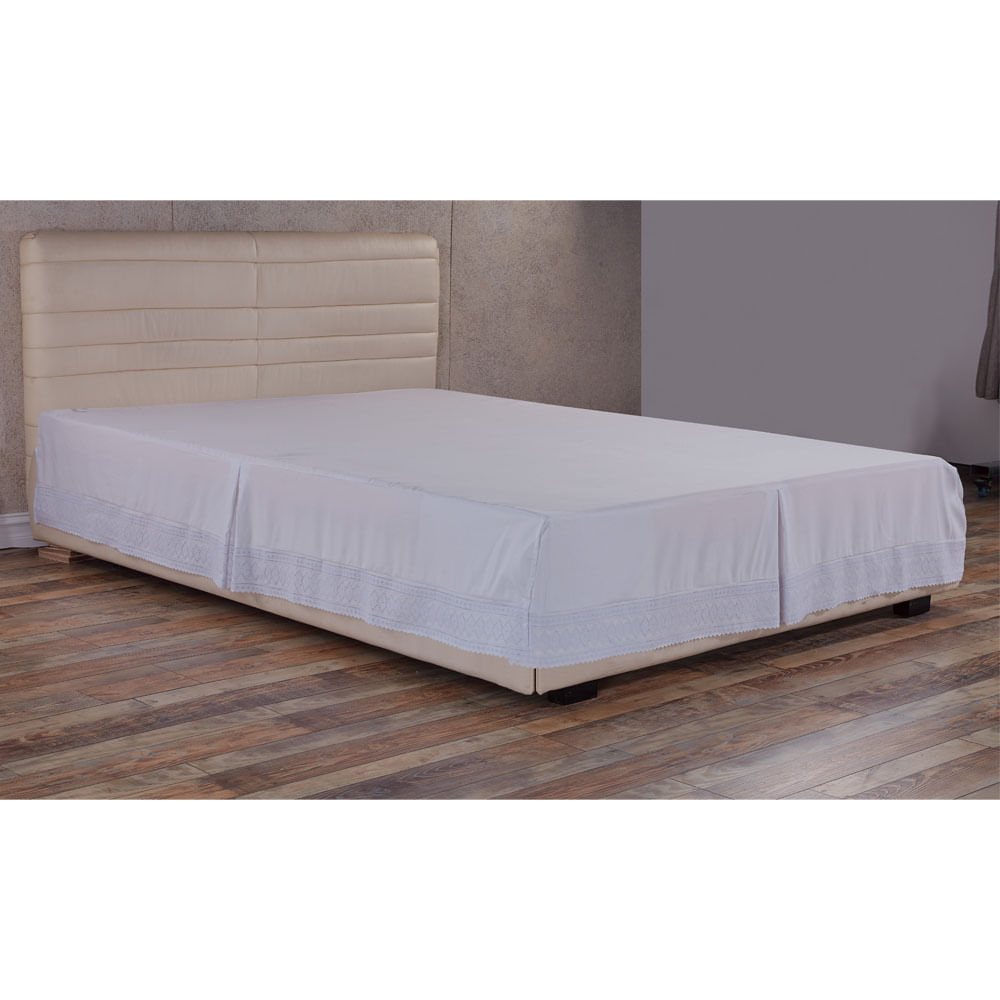 Faldón Krea Bordado Queen Plaza