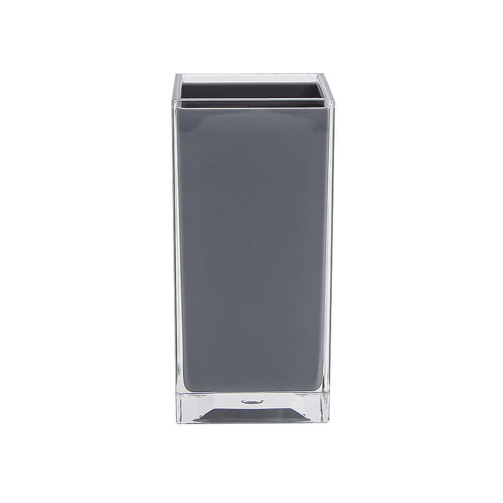 Portacepillos Krea Transparente Color Gris