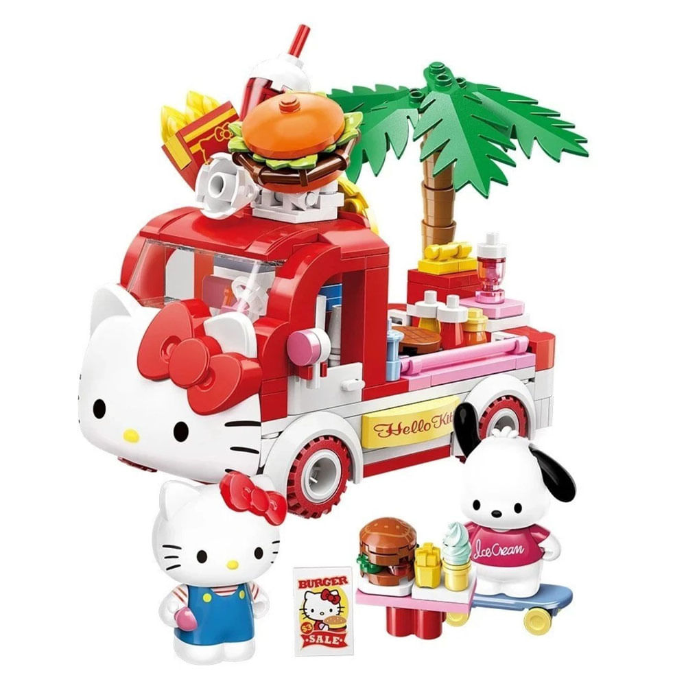 Carrito de Hamburguesas Armable de Hello Kitty