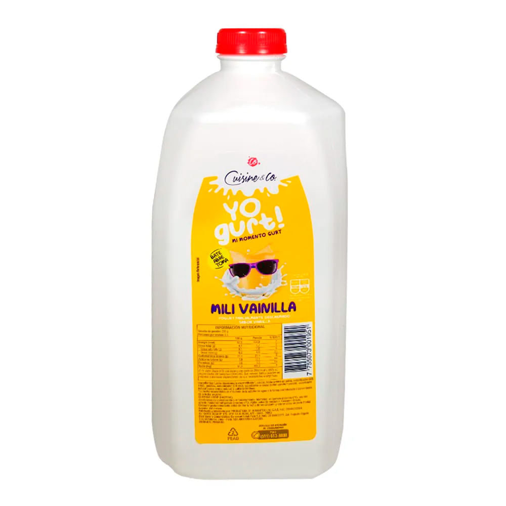 Yogurt Bebible Cuisine & Co Sabor Vainilla Botella 1.6kg