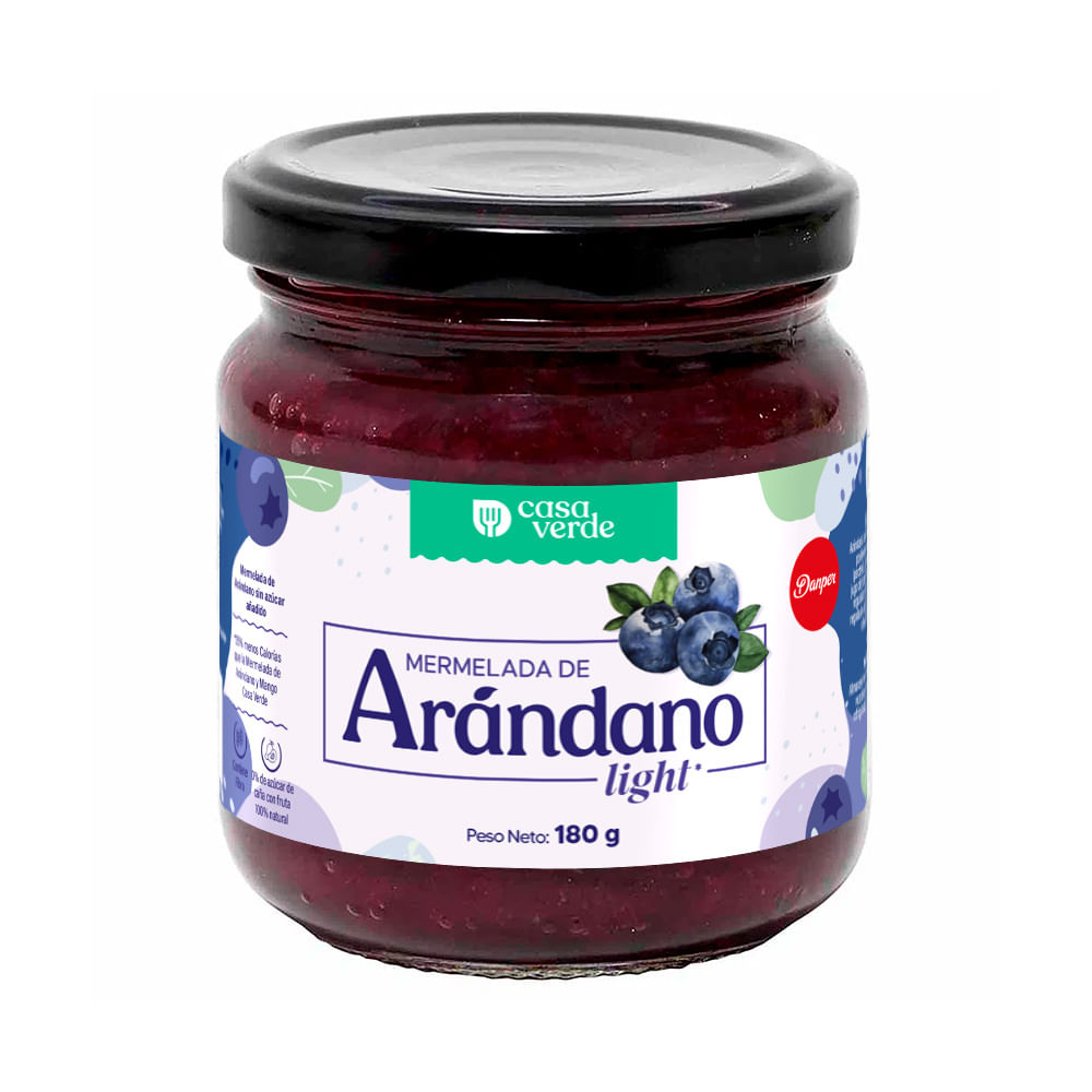 Mermelada de Arándano Light Casa Verde 180g