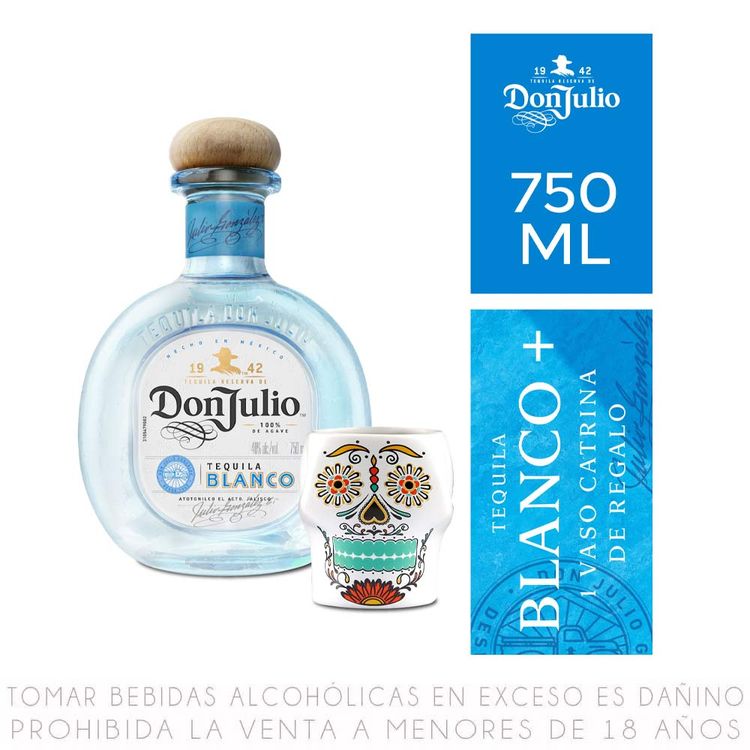 Tequila-Blanco-Don-Julio-Botella-750ml-Vaso-Catrina-360ml-1-351683037