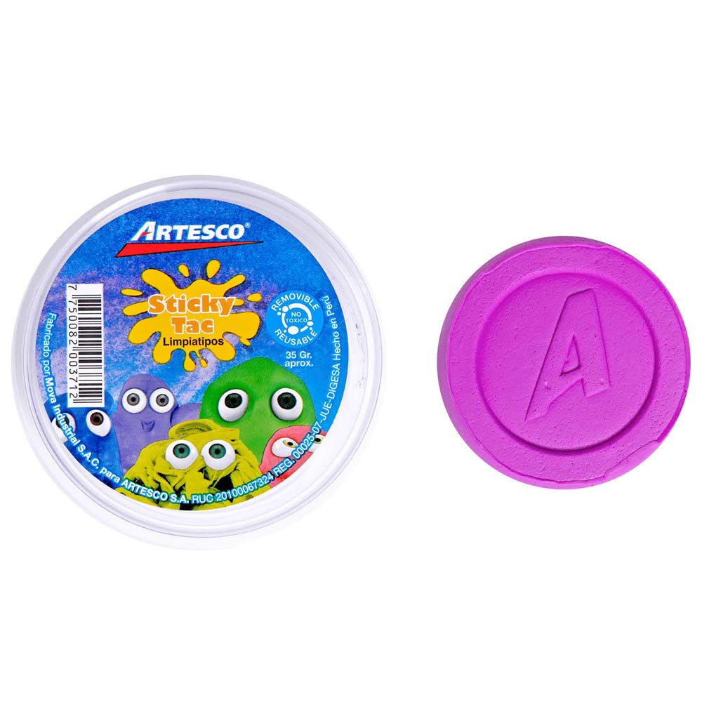 Limpiatipos Artesco Sticky Tac 35g Surtido
