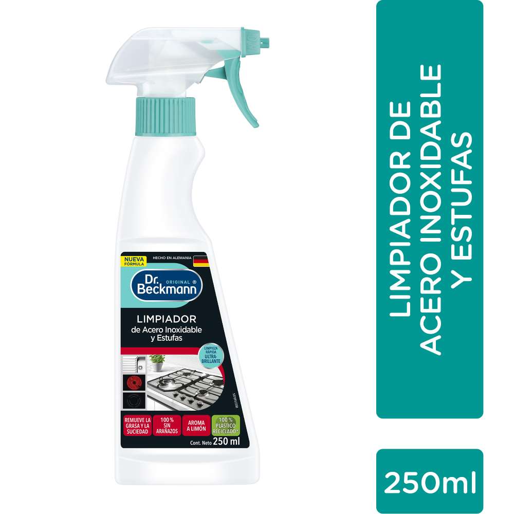 Limpiador de Acero Inoxidable Dr. Beckmann Frasco 250 ml