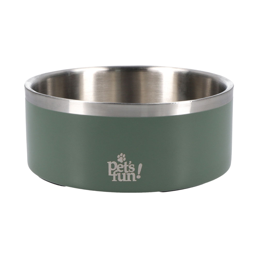 Plato Pet's Fun Acero Inoxidable Pro 850ml Verde