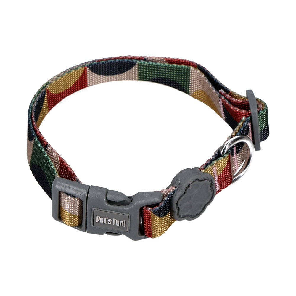 Collar Pet's Fun Pet's Fun Poliester Pro Talla M Semicirculos