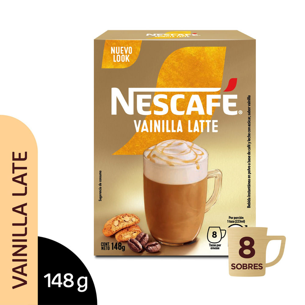 Bebida Instantánea Nescafé Vainilla Latte 8un