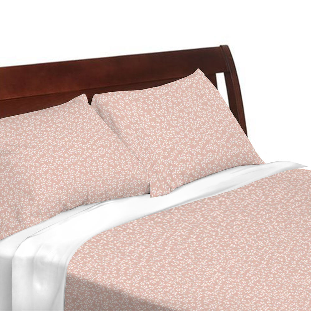 Juego de Sábanas Krea Estampada Queen Plaza 132H Polialgodón Jardín