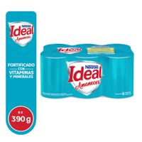 Sixpack Mezcla Láctea Ideal Amanecer Lata 390g
