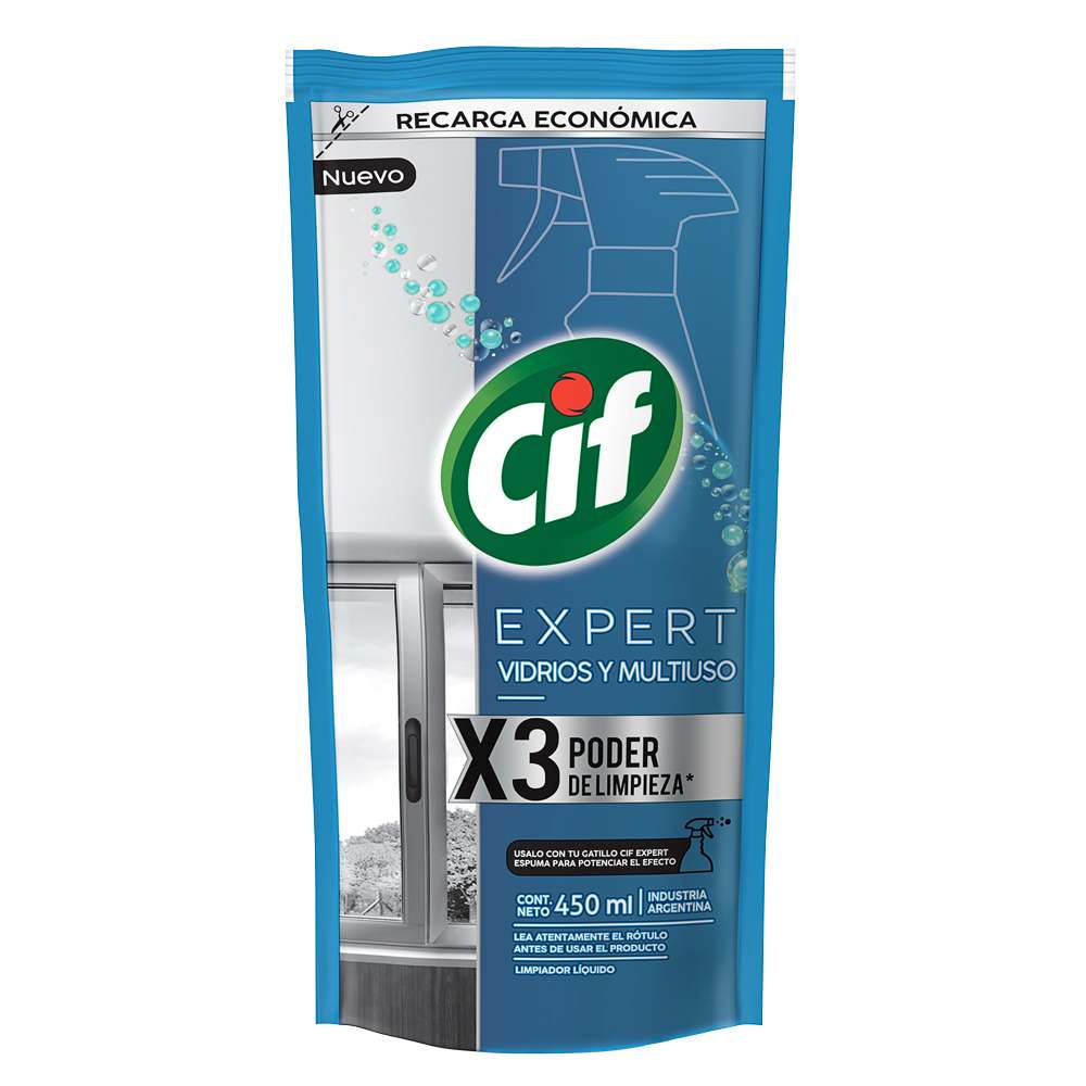 Limpia Vidrios Cif Bioactive Doypack 450ml