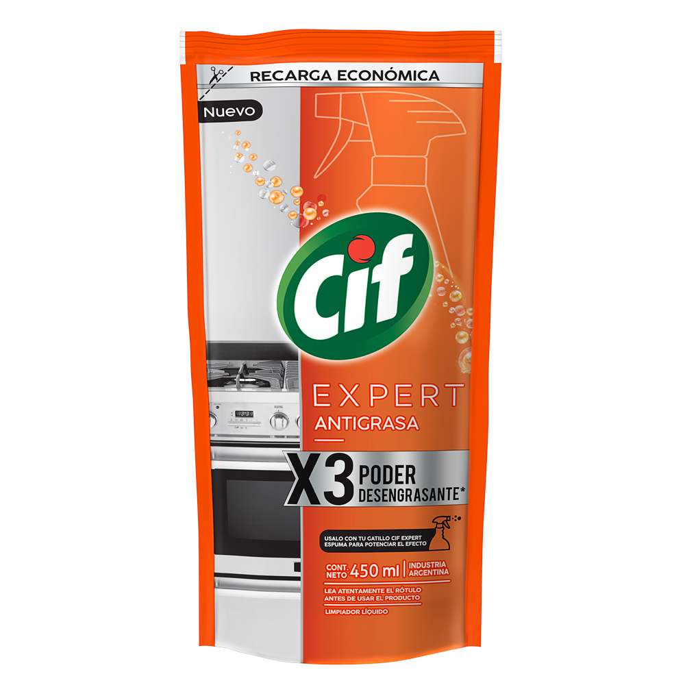 Limpiador Sacagrasa Cif Bioactive Doypack 450ml