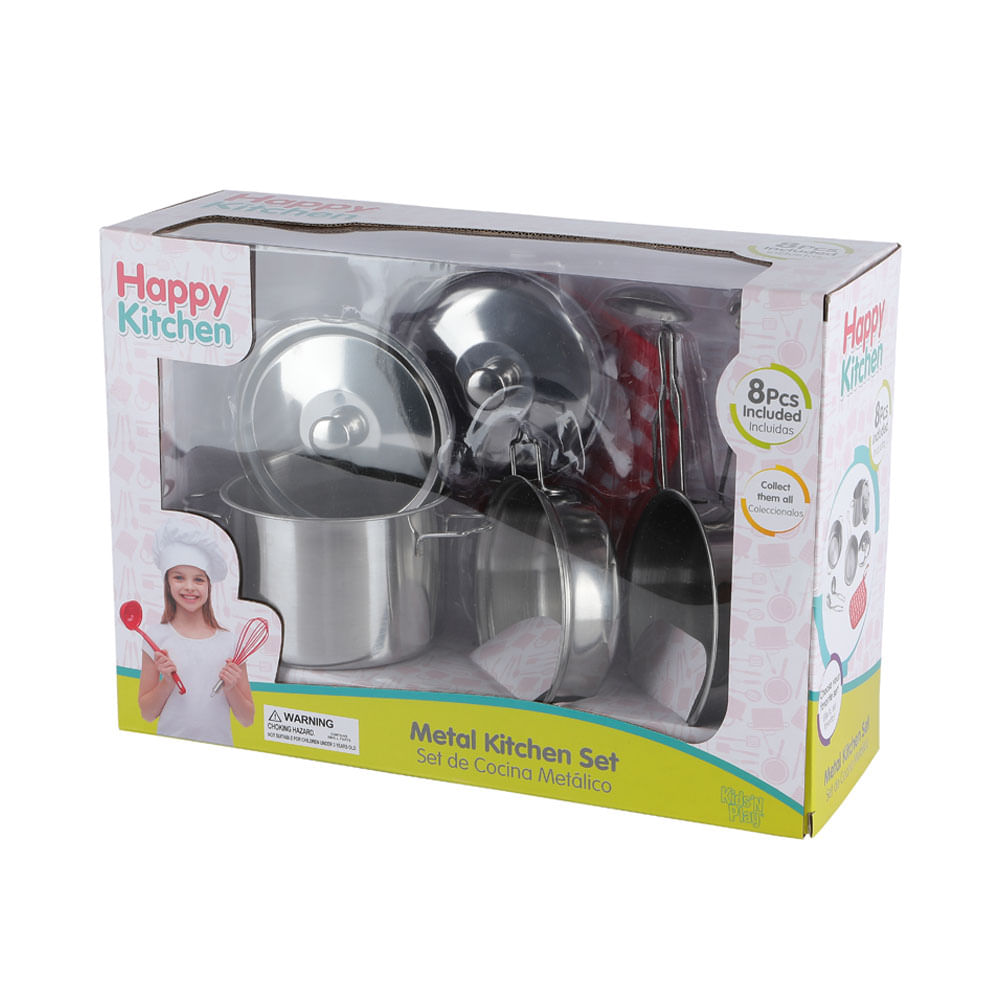 Set de Cocina de Metal Kids' n Play 8 Piezas