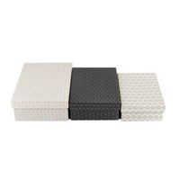 Set 3 Cajas Cartón Krea Rectangular Plana